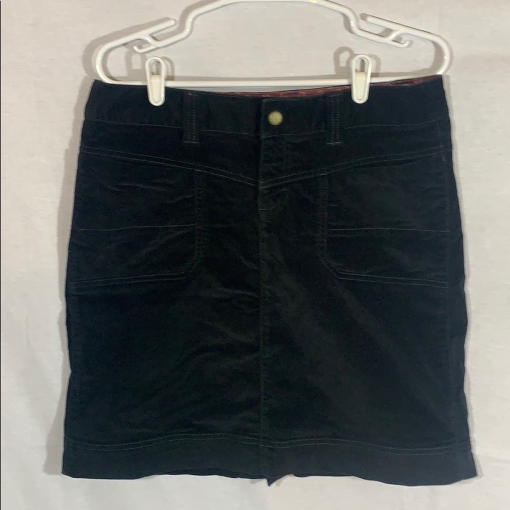 Athleta Black Velvet Skirt Size 10